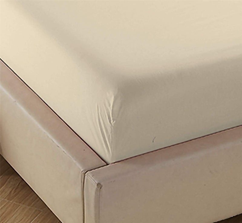 4U'LIFE 2-Pack Fitted Sheets,Prime 1800 Series, Ultra Soft & Comfortable, Double Brushed Microfiber, (Dull Beige, 2-Pack Twin) - Image 2